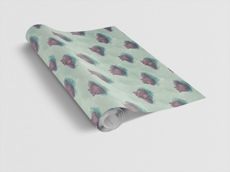 Hippo Harbor - London Penny Gift Wrap
