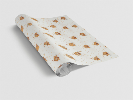 Gingerbread Village Lane - London Penny Gift Wrap