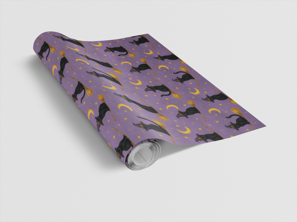 Celestial Cats & Broomsticks - London Penny Gift Wrap