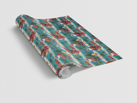 Santa’s Sunny Shores - London Penny Gift Wrap