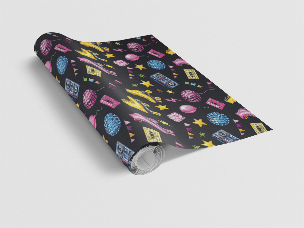 Saturday Night Skate Wrapping Paper - London Penny Gift Wrap