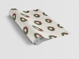 Holly Wreath Garland - London Penny Gift Wrap