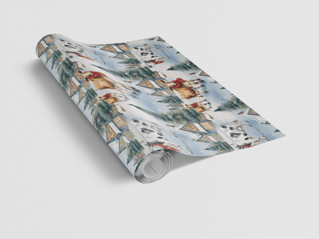 Tinsel Town Cows - London Penny Gift Wrap