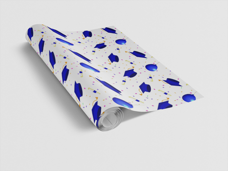 Graduation in Blue - London Penny Gift Wrap