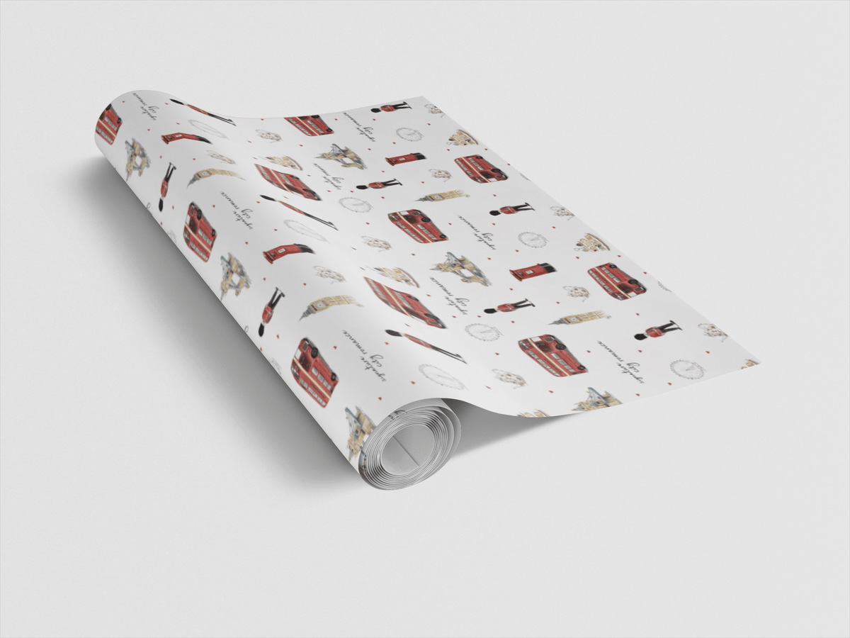 London Love Postcards - London Penny Gift Wrap