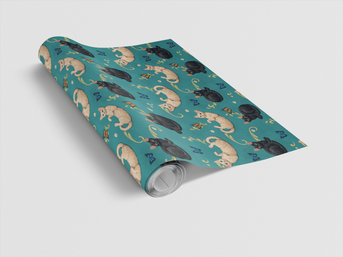 Devon Rex Whimsy - London Penny Gift Wrap