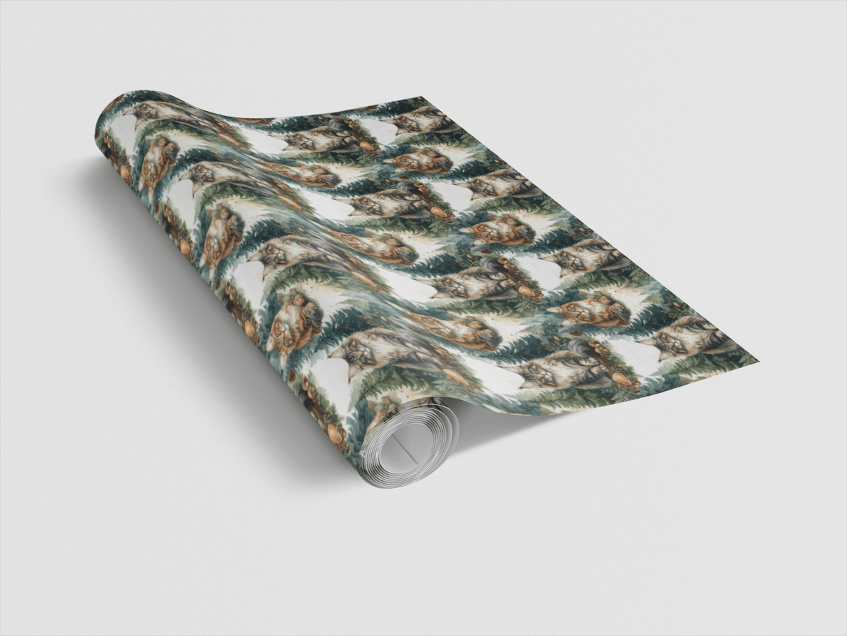 Forest Guardian Maine Coons Wrapping Paper - London Penny Gift Wrap