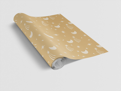 Ochre Orbit - London Penny Gift Wrap