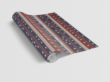 Patriotic Vintage Stripe - London Penny Gift Wrap