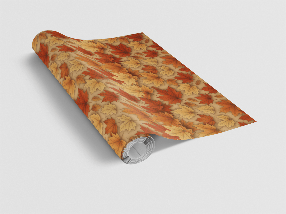 Falling Amber Leaves - London Penny Gift Wrap