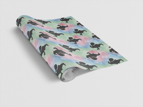 Santa Silhouettes - London Penny Gift Wrap