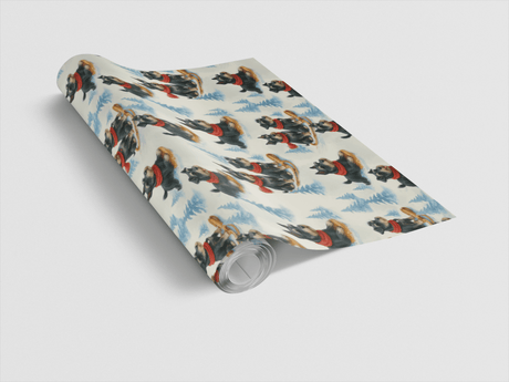 Snowy Trails, Schnauzer Tales - London Penny Gift Wrap