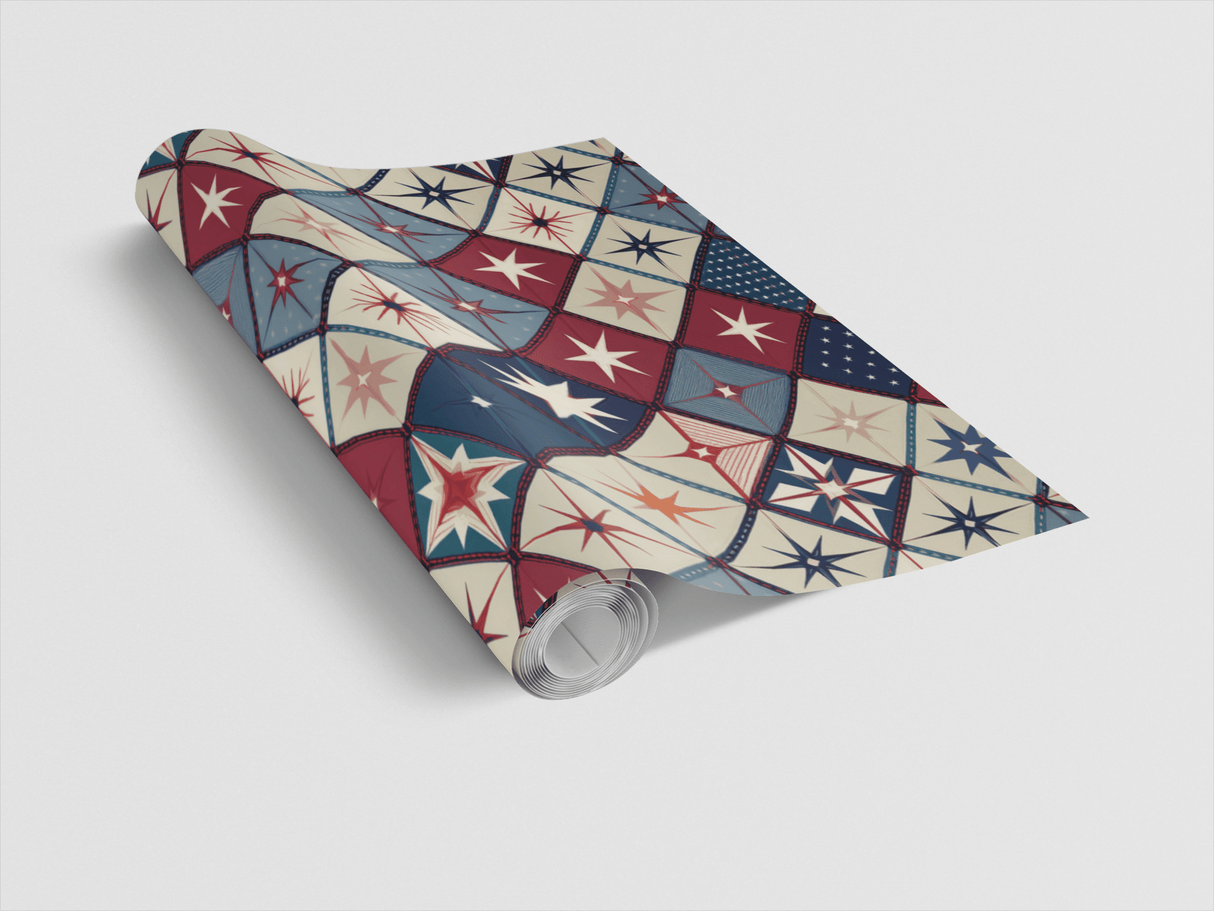 Stars & Diamonds Patchwork - London Penny Gift Wrap