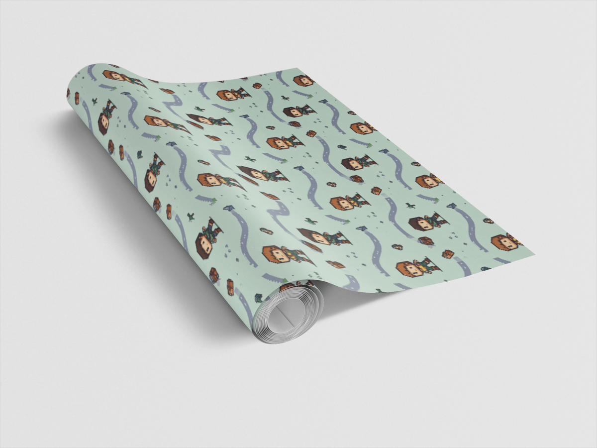 Pixel Hero Journey Wrapping Paper - London Penny Gift Wrap