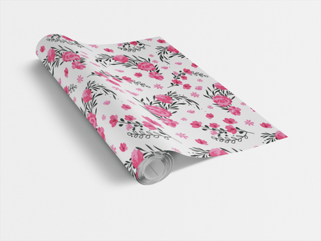 Red Flower Power - London Penny Gift Wrap
