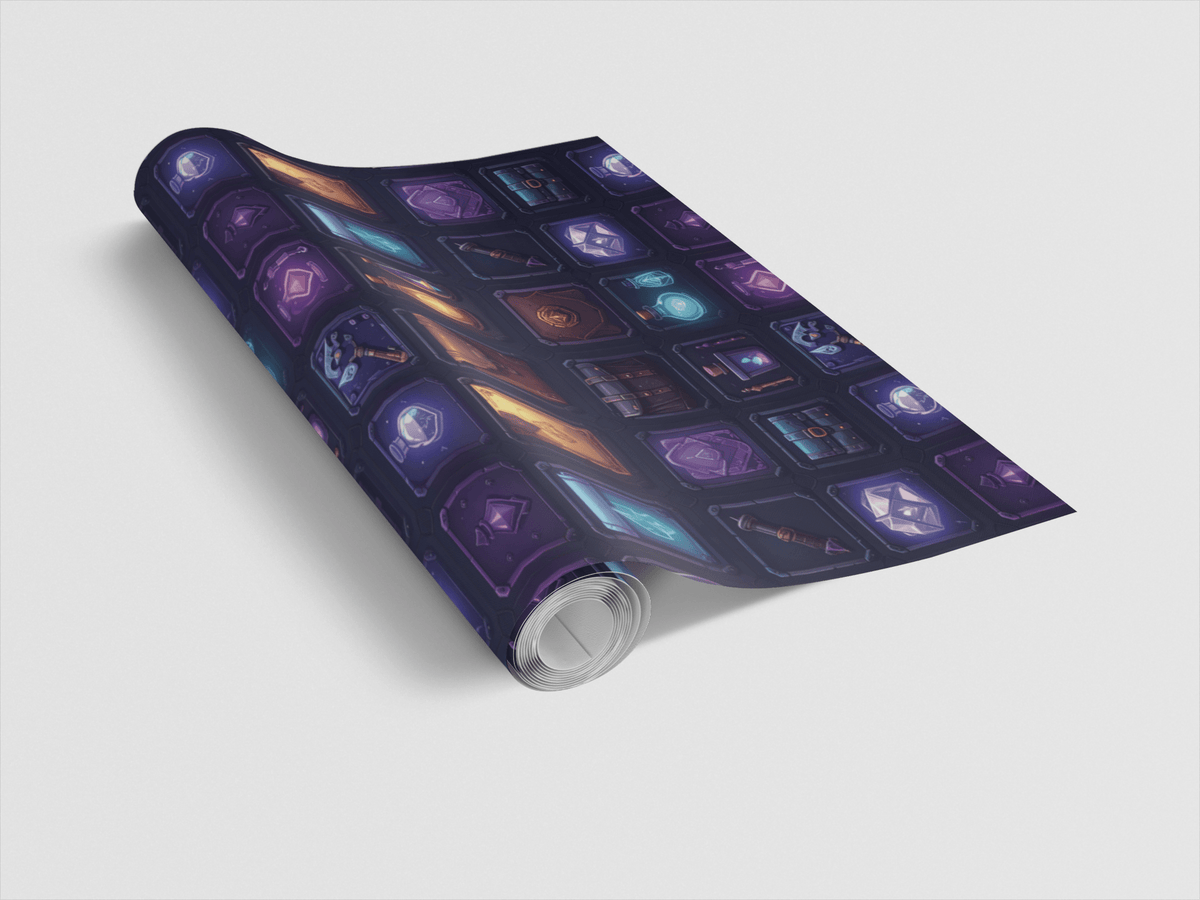 Inventory Relic Grid Wrapping Paper - London Penny Gift Wrap