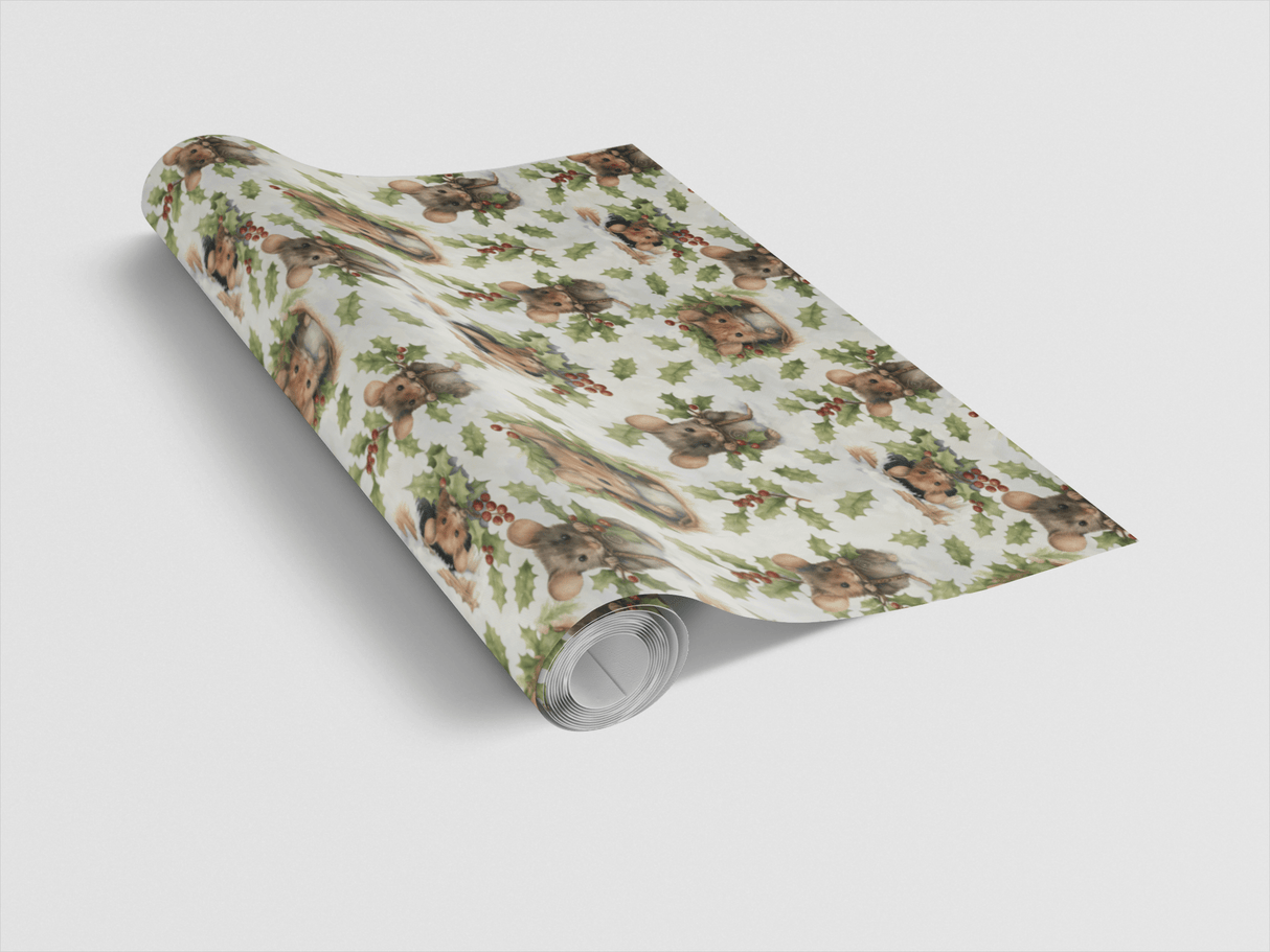 Winter Woodland Mice - London Penny Gift Wrap