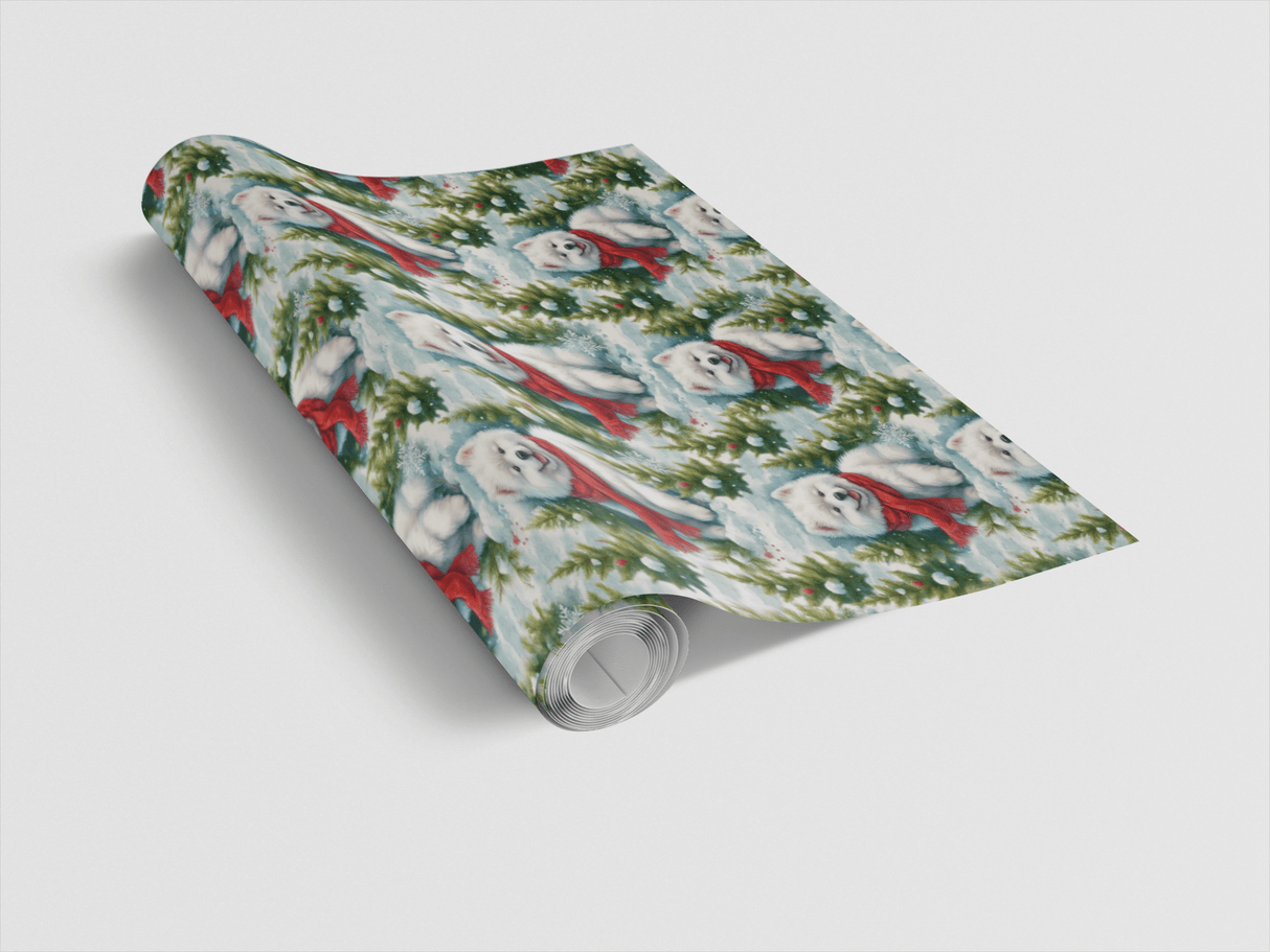 Snowy Samoyeds - London Penny Gift Wrap