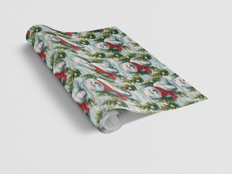 Snowy Samoyeds - London Penny Gift Wrap