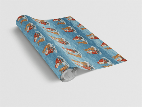 Cool Catch with Claus - London Penny Gift Wrap