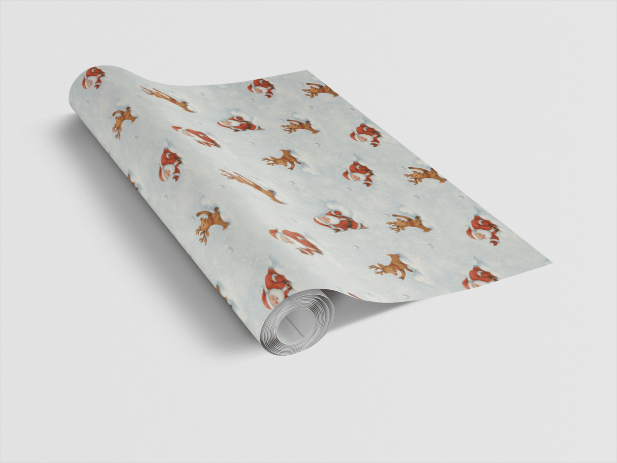 Santa vs. Reindeer: Snow Wars - London Penny Gift Wrap