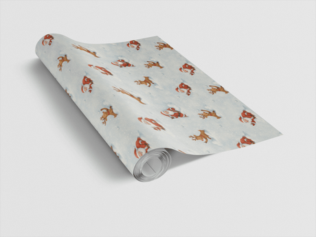 Santa vs. Reindeer: Snow Wars - London Penny Gift Wrap