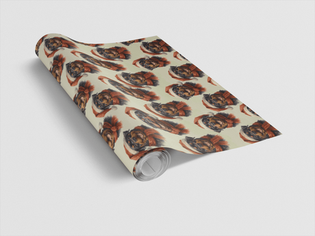 Rottweiler in Red - London Penny Gift Wrap