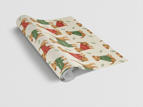 Airedale Terrier Holiday Sweaters - London Penny Gift Wrap