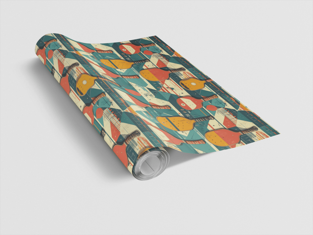 Pickleball Time Machine Wrapping Paper - London Penny Gift Wrap