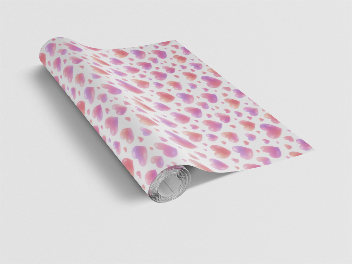 Blush Ombre Hearts - London Penny Gift Wrap