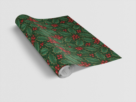 Victorian Holly - London Penny Gift Wrap