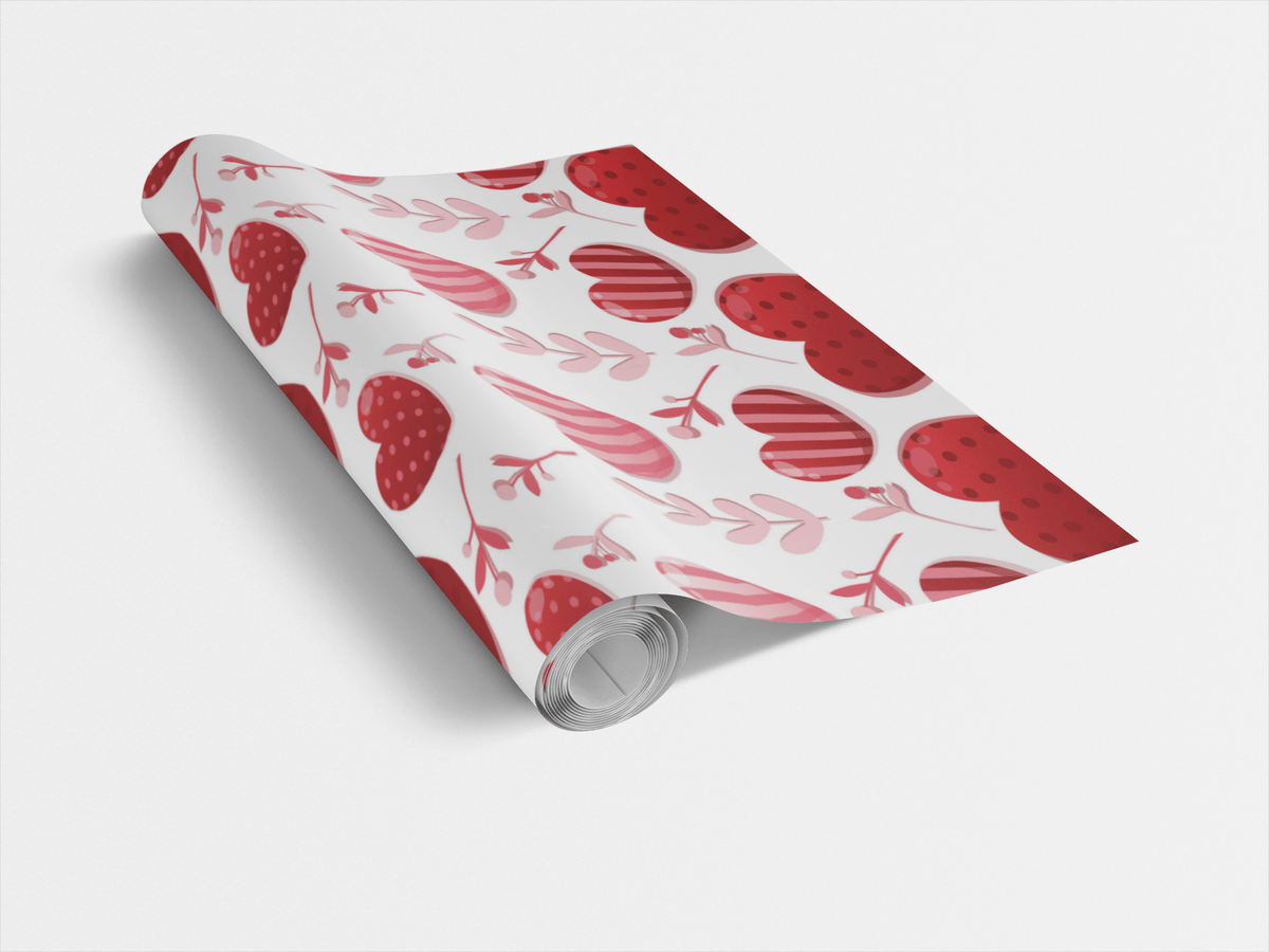 Floral Hearts - London Penny Gift Wrap
