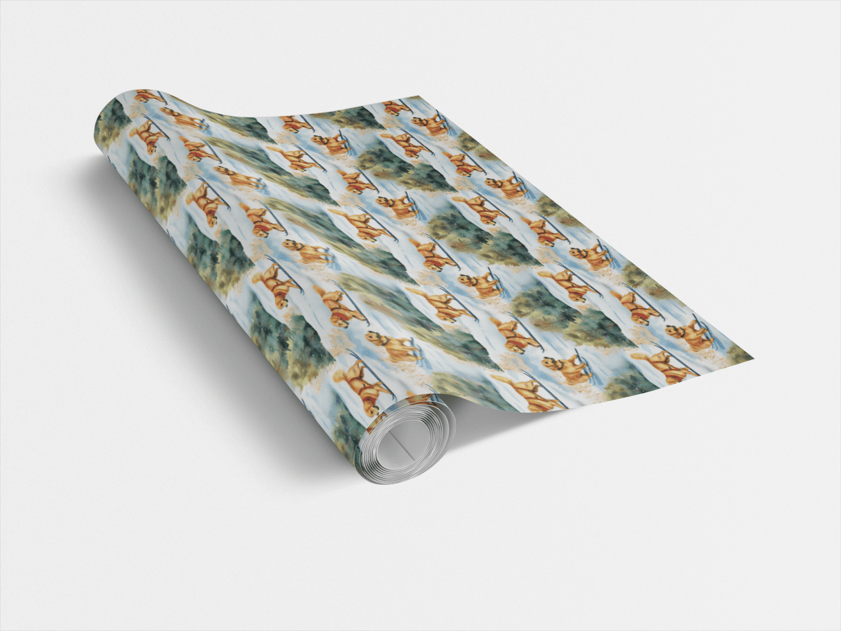 Golden on the Slopes - London Penny Gift Wrap