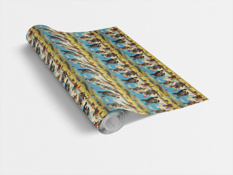 Frenchie Trot - London Penny Gift Wrap