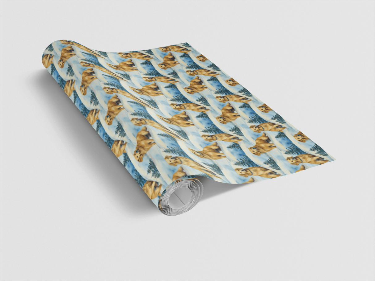 Golden in the Snow - London Penny Gift Wrap