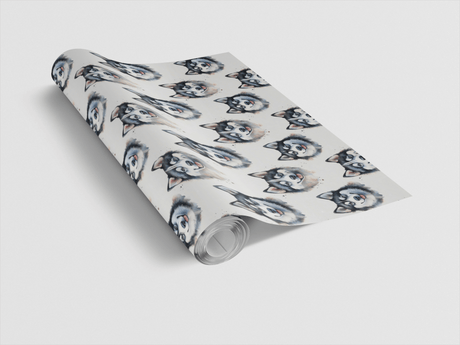 Arctic Howl Husky - London Penny Gift Wrap