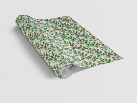 Merry Holly Blooms - London Penny Gift Wrap