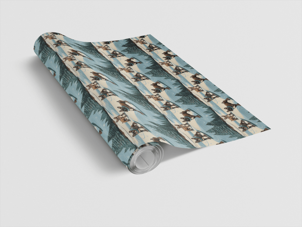 Frenchie Pirouettes - London Penny Gift Wrap
