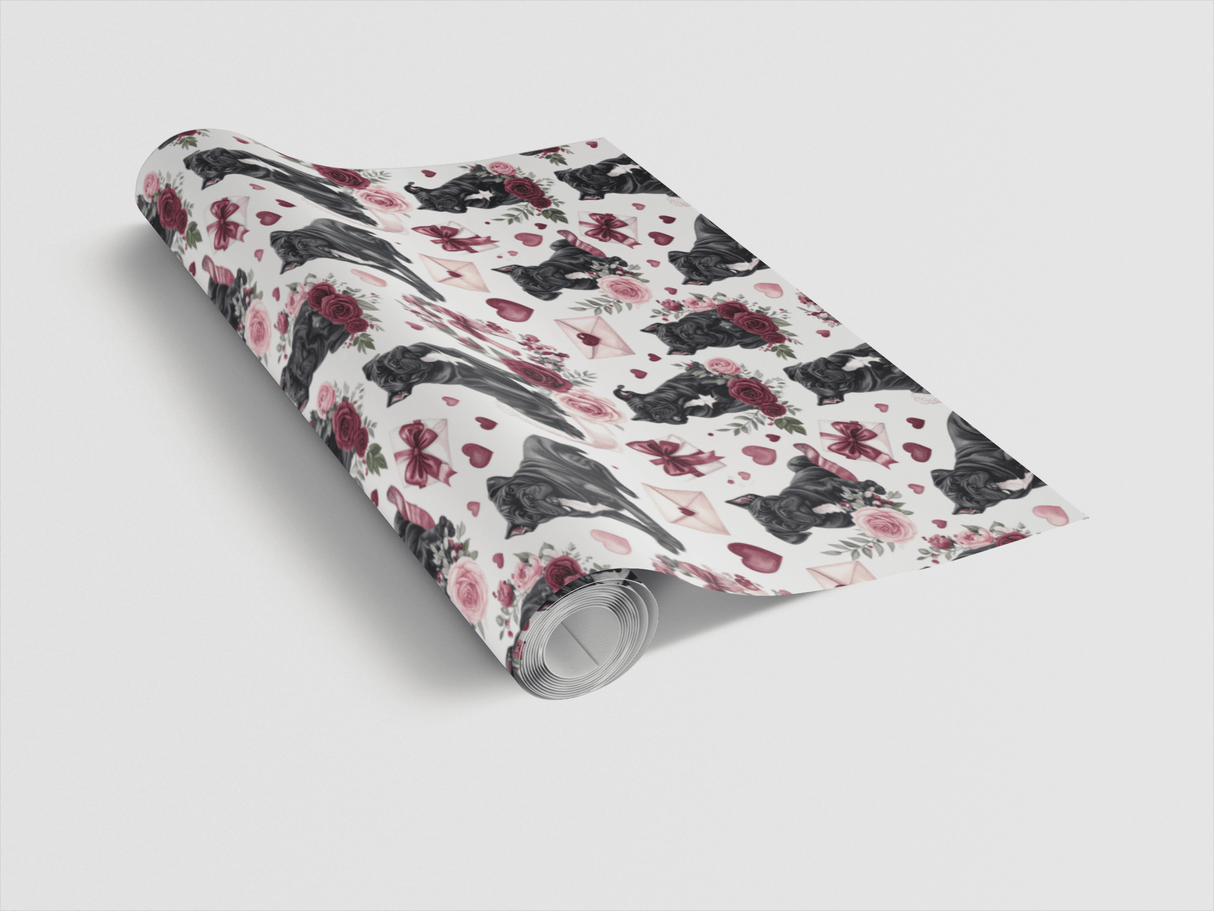 Valentine's Romance (Cane Corso) Wrapping Paper - London Penny Gift Wrap
