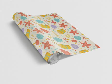 Beach Play Seaside - London Penny Gift Wrap