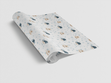 Snowflake Steam - London Penny Gift Wrap