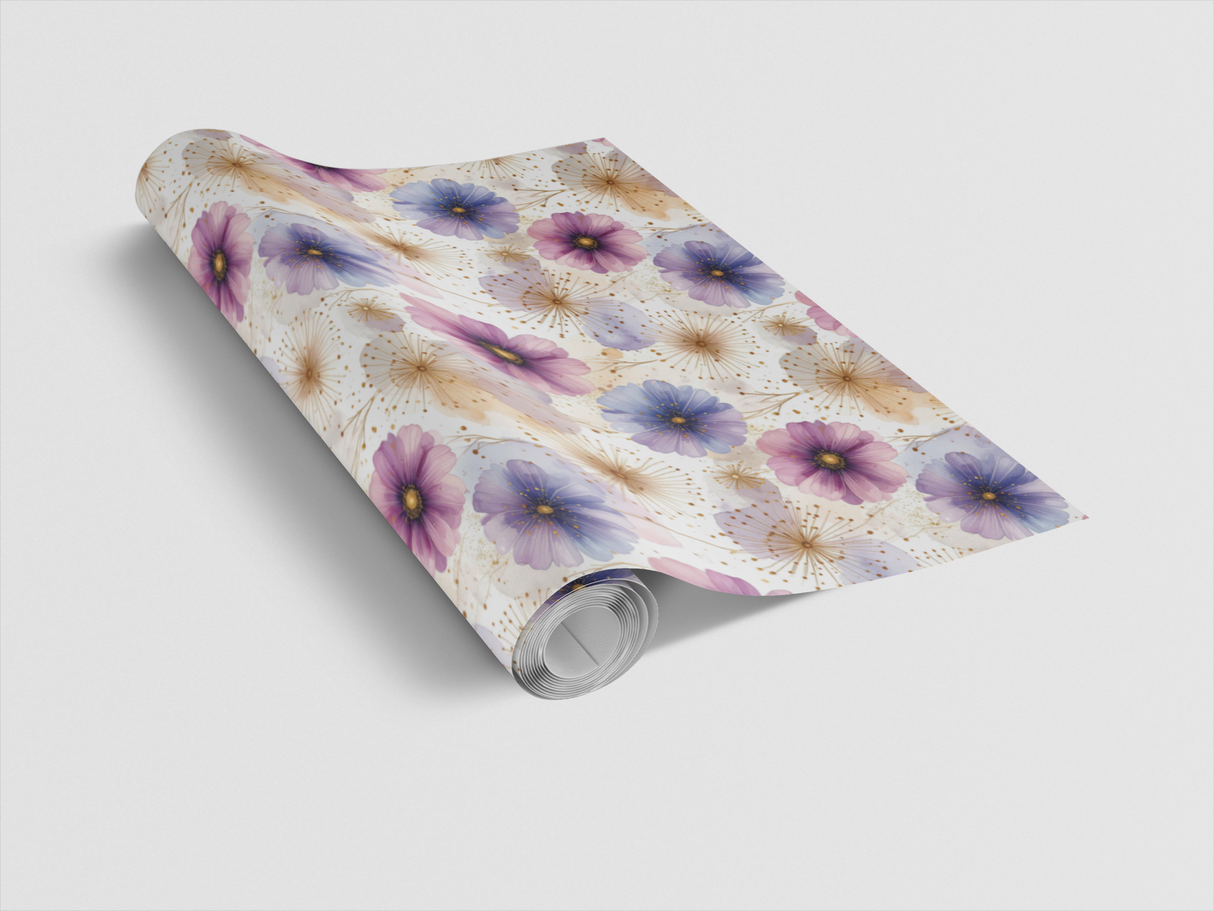 Watercolor Fireworks Bloom Wrapping Paper