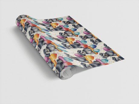 Mini Schnauzer Birthday Balloons - London Penny Gift Wrap