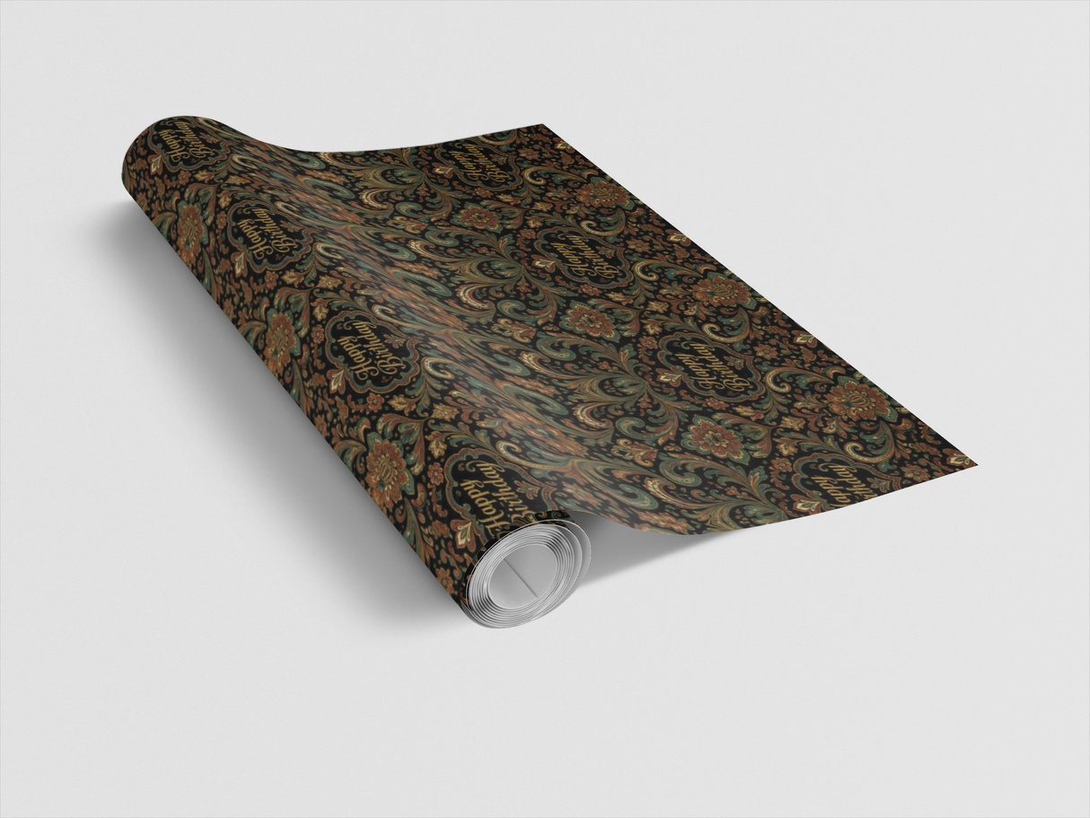 Classic Textile Paisley Wrapping Paper