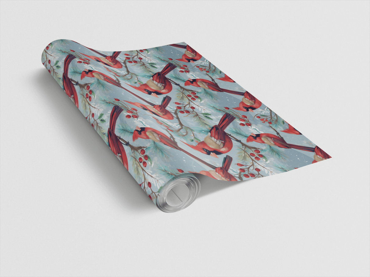 Holly & Pine Cardinal - London Penny Gift Wrap