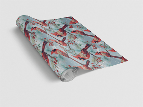 Holly & Pine Cardinal - London Penny Gift Wrap