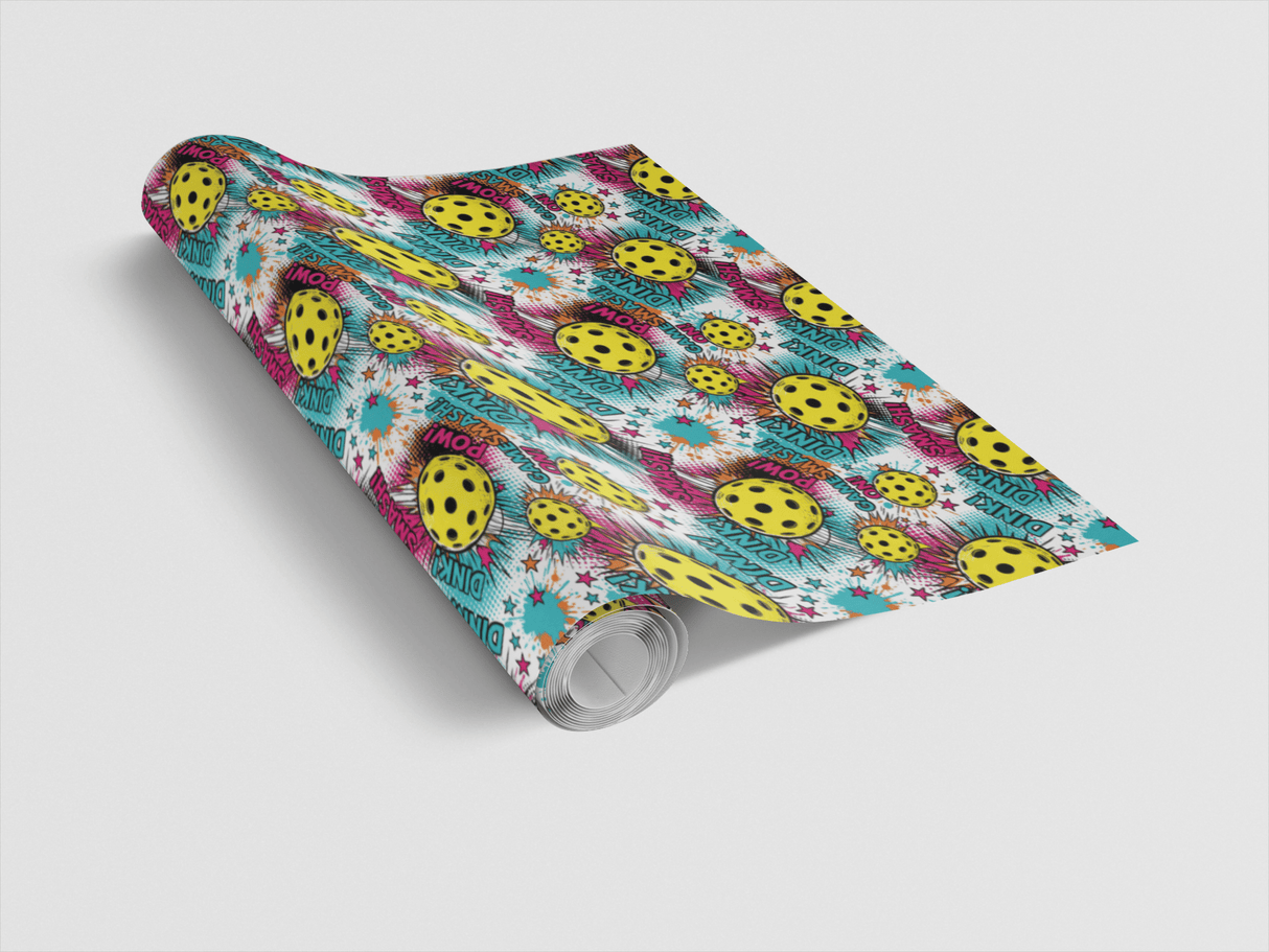 Pop Smash Pickleball Wrapping Paper - London Penny Gift Wrap