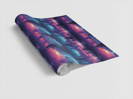 Cyber Space City Grid Wrapping Paper - London Penny Gift Wrap
