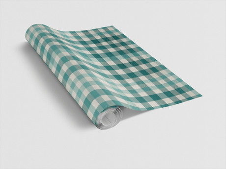 Gingham Gala Emerald - London Penny Gift Wrap