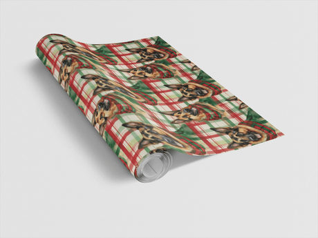 German Shepherd Plaid Parade - London Penny Gift Wrap